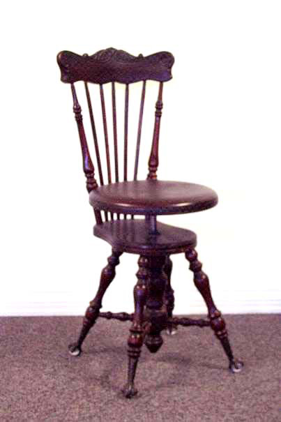Ball and Claw Stool with Back