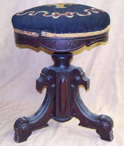 Needlepoint Victorian Stool